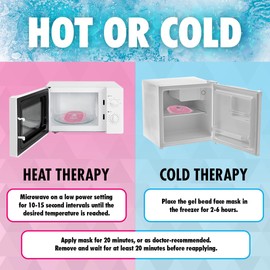 Perfect Remedy Ice Pack Cold Face Eye Masks Reduce Face Puff, Dark Circles, Reusable Cold Hot Gel Face Eye Mask (Pink)