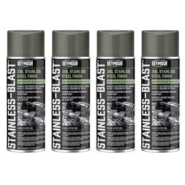 16-54 Seymour Stainless-Blast, Specialty Automotive Stainless Steel Spray Paint net 12 oz. (Pack of 4)