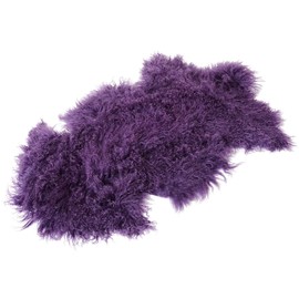 Reissner Lammfelle Natural Shape Tibetan Lambskin TP2 100 x 55 cm Colour Purple/Blue JAY17
