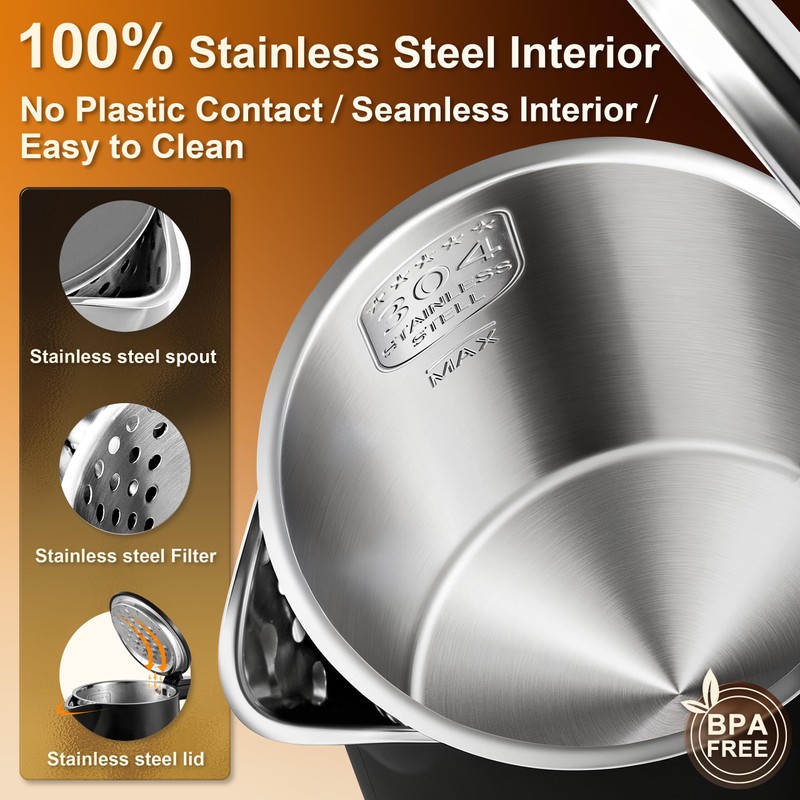 Dezin 0.8L Electric Kettle, Small Electric Kettle with Double Wall