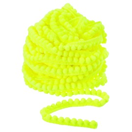 QUARKZMAN 10 Yards Pom Pom Ball Fringe Decorative Ribbon Sewing Accessories DIY for Home Curtain Clothing Pillow Decoration (5 mm Neon Green)
