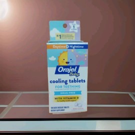 Orajel Baby Daytime and Nighttime Cooling Tablets Teething  With Vitamin D