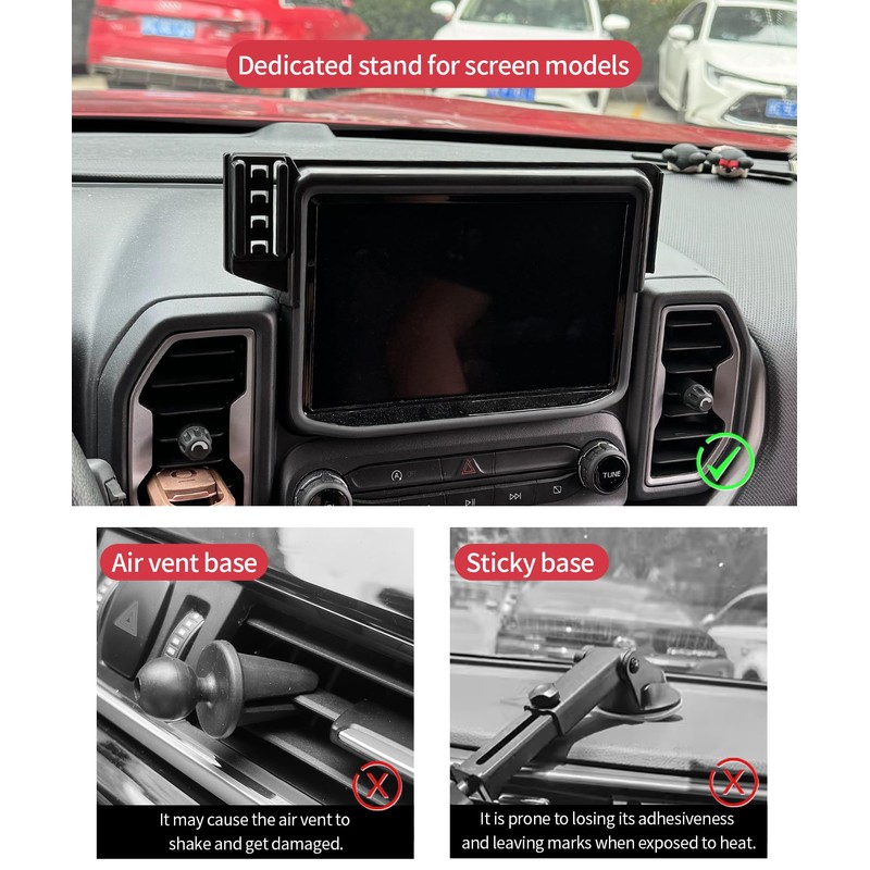 Wireless Charger Car Phone Holder for Ford Bronco Sport 2021-2024,8"
