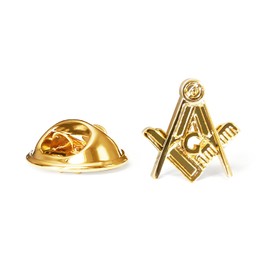 THE MASONIC COLLECTION Craft Square & Compass Masonic Badge with G - 100% Polished - Available in Gold - Ideal Masonic Gifts for Men