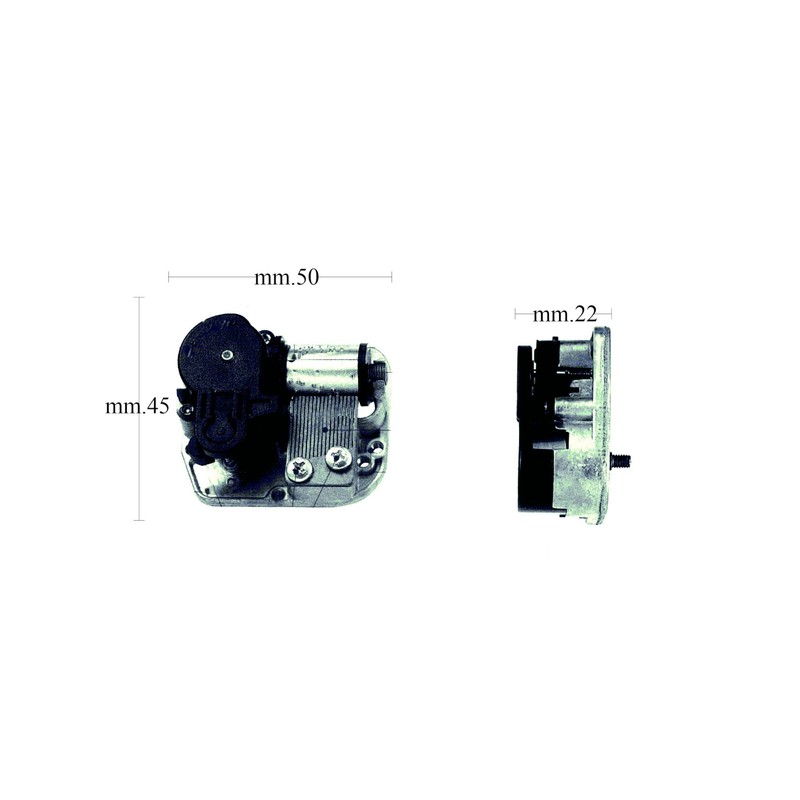 SOLO ORA Music Box Mechanism 18 Notes Hand Winding with
