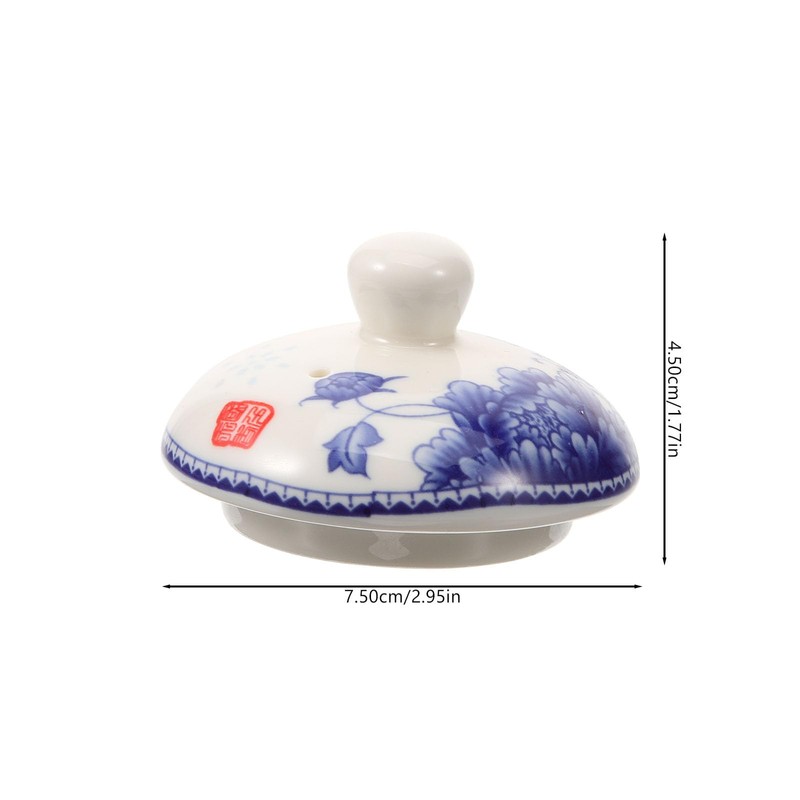 Luxshiny Ceramic Tea Pot Lid Replacement Cover 1.77 Inch Diameter