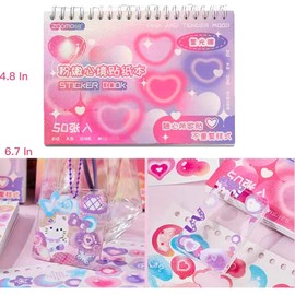 2500pcs Kpop Scrapbook Stickers Cute Butterfly Stars Heart Stickers Kpop Photocards Self Adhesive Korean Bows Ribbons Stickers for Kids Girls Boys Aesthetic Craft Scrapbooking Decorate DIY Card