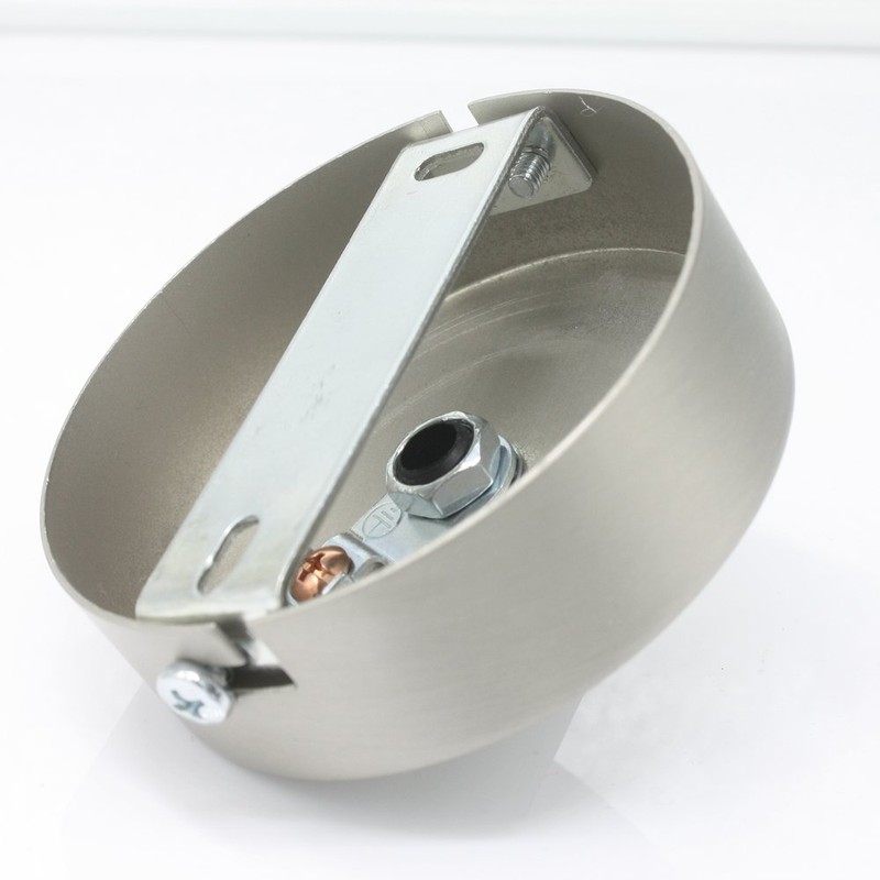 Junction Box Brushed Gold Metal in Set with Accessories Diameter