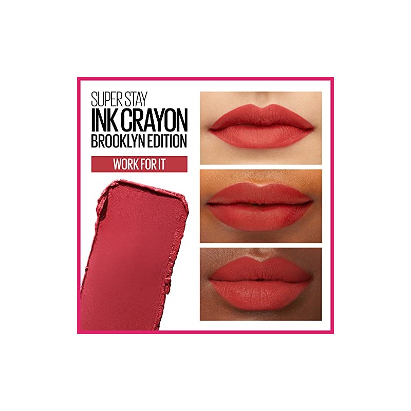 Maybelline New York SuperStay Ink Crayon Matte Longwear Lipstick Makeup,