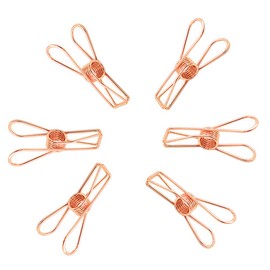 25 Pcs Metal Clothes Pegs Laundry Pegs Photos Clips Clothesline Clips Binder Clamps Rose Gold