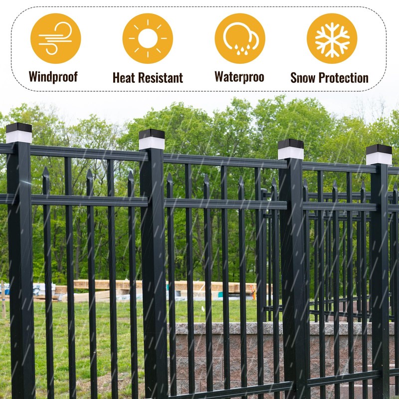 Tujoe 25 Pack Solar Fence Post Cap Lights 2In x