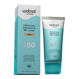 Wotnot Natural Zinc Sunscreen & BB+ Cream SPF, Nude 50g