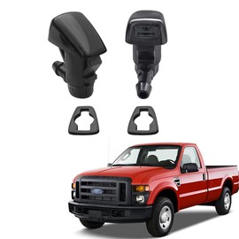7C3Z-17603-A Premium Wiper Nozzles Fit for 2008 2009 2010 Ford Super Duty F250 F350 F450 F550 Windshield Washer Fluid Jet Nozzle | 2008 2009 2010 Super Duty Accessories | Easy to Install | 2 Pack