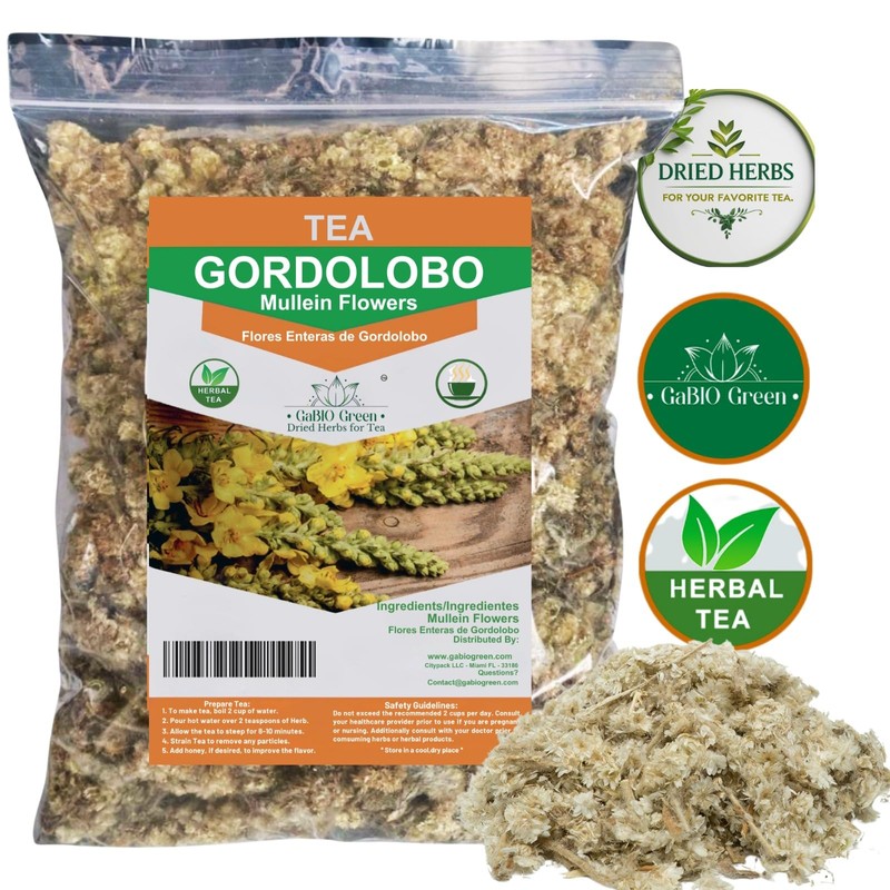 Mullein Flowers Dried | Herbal| GORDOLOBO, Resealable Bag, Verbascum Thapsus