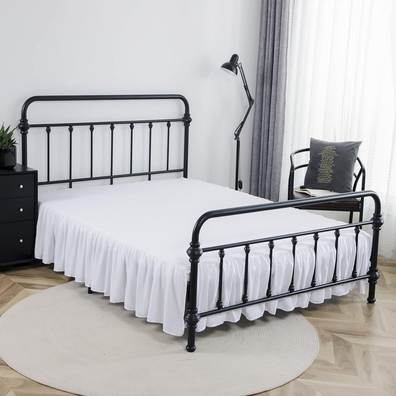 xuan dian Bed Skirt Full Size Ruffled Bed Skirts with