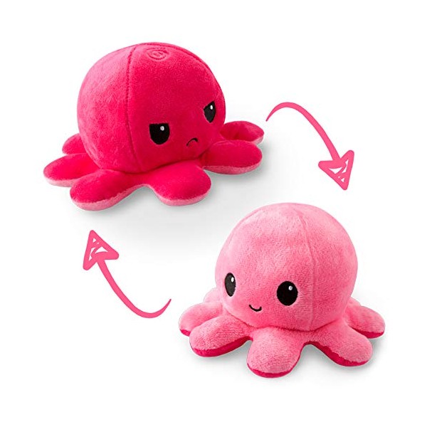 TeeTurtle - The Original Reversible Octopus Plushie - Light Pink