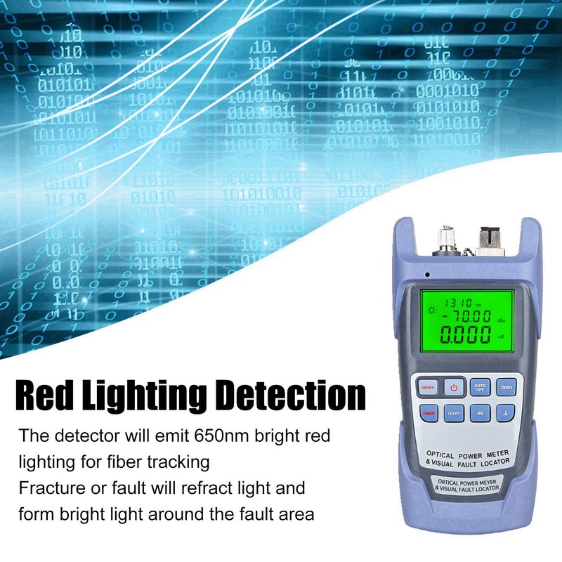 Optical Power Meter 650nm 7 Wavelength High Accuracy Fiber Optic