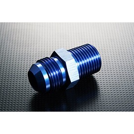 Autobahn88 Aluminum Anodized Hose End Fitting - AN Male Flare to Metric, Straight AN6 to M16 x 1.5 (Blue)
