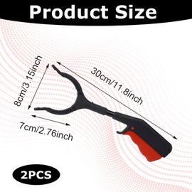 2 Pcs 30cm Grabber Reacher Tool,Grabbers for Seniors,Reacher Grabber Pickup Tool Mobility Aid Reaching Assist Tool for Trash Pick Up, Nabber, Litter Picker, Arm Extension Portable Grabber Tool