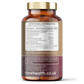 NeuroCalm® – Relax & Unwind – Saffron, KSM-66 Ashwagandha, L-Theanine, Magnesium, Lemon Balm, Red Clover – 90 Capsules - UK Made – GMP Standards – Zero Additives