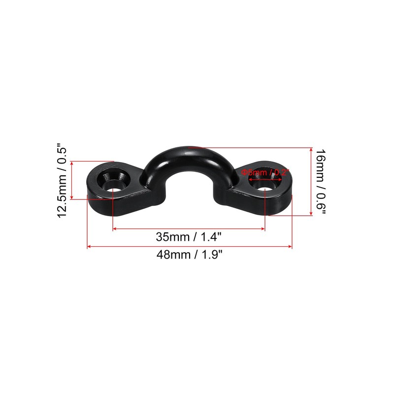 PATIKIL Kayak Pad Eyes, 12 Pack Nylon Deck Loop Bimini
