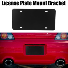 X AUTOHAUX Stainless Steel Universal Car Front Bumper License Plate Mount Bracket Holder Black