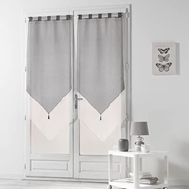 Douceur d'Intérieur 1620391 Blind with Pair of Tassels 2x60x160 cm Bi-Colour White / Grey