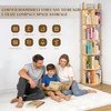 Kryonix Rotating Bookshelf for Kids, Solid Pine Wood Spinning Bookshelf