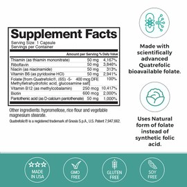 Omax3 Advanced Vitamin B Complex 50MG with Biotin | Strong & Shiny Hair, Skin Nails, Support Stress, Immunity, Energy Metabolism, 90 Capsules