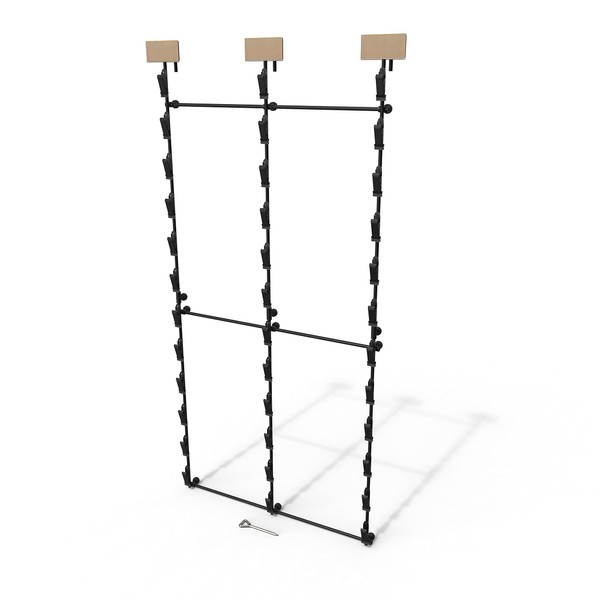 DS THE DISPLAY STORE 3pcs Hanging Strips, Chip Holder for Concession, Potato Chip Bag Holder Rack, Hanging Chip Display Rack Black, Hanging Chip Rack Display Stand