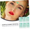 SEWACC 6sheets DIY Craft Stickers Acrylic Rhinestone Crystal Stickers Face