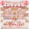 Zirtorei 18th Birthday Decorations for Girls Women, Pink Rose Gold