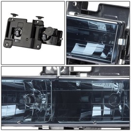 Auto Dynasty Smoked Housing Headlgiht Head Lamps+Tool Kit Compatible with Chevy/GMC C/K 1500 2500 3500 Pickup 88-01