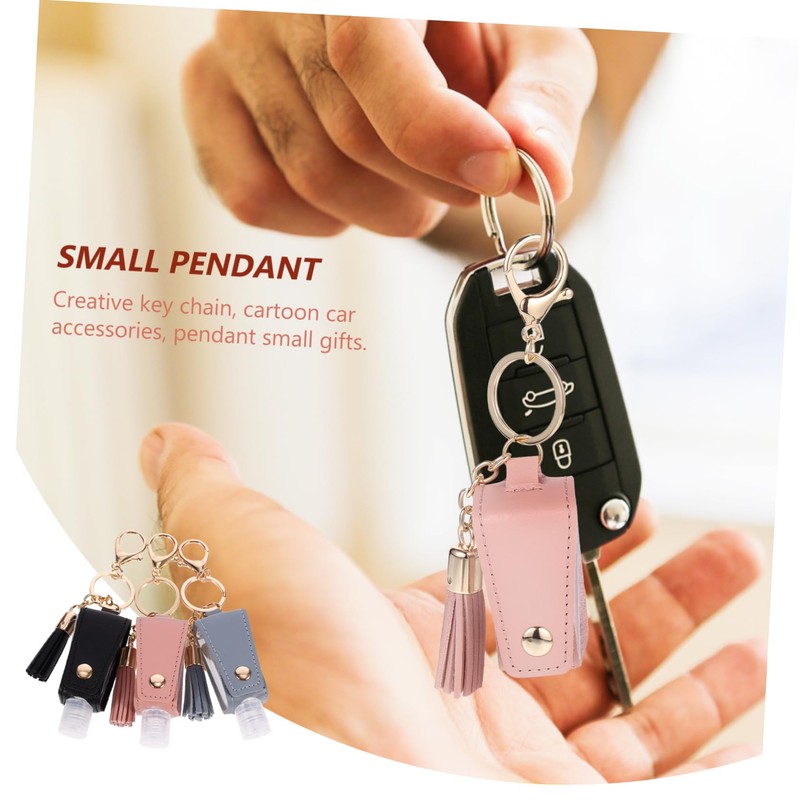 Healvian 3Pcs Portable Travel Bottles with Keychain Refillable Containers for