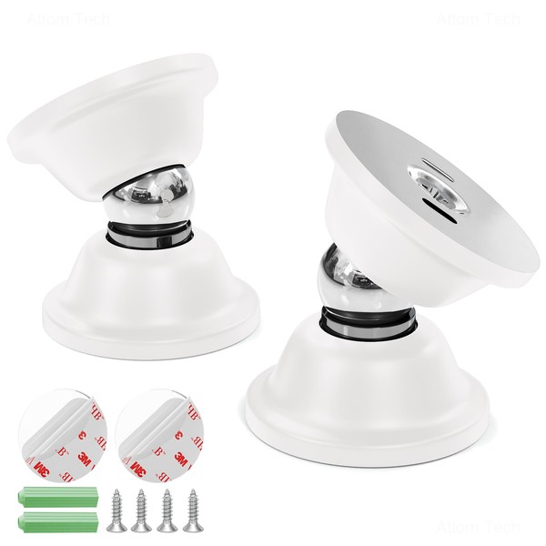 NiHome White Magnetic Door Stop for Secure Door Holding &
