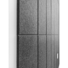 Shiplap Felt Wall Panels for Interior Wall Decor, Accent Wall Paneling for Bedroom Living Room & Office, Peel and Stick, Sound Absorbing – 24 Pack Felt Wall Tiles with Adhesive – Gray Black