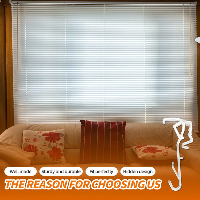 10 Pieces-Horizontal Wood Blind Hidden Valance Clip Replacement for Hunter