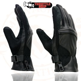 Milwaukee Leather Men's Leather Motorcycle Riding Hand Gloves - Large