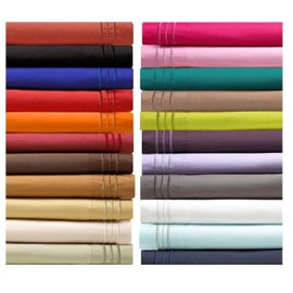 Elegant Comfort Luxury Ultra-Soft 2-Piece Pillowcase Set - 1500 Premium Hotel Quality Microfiber Double Brushed - Wrinkle Resistant, Standard/Queen, Hunter Green