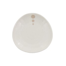 Tableware East Triangular 5 Inch Plate, 6.5 inches (16.4 cm), Polka Dot, White, Polka Dot, Dot Monotone Series