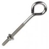 x10 M6 X 150MM Zinc Plated Folded Straining Eyebolts Nut & Washer