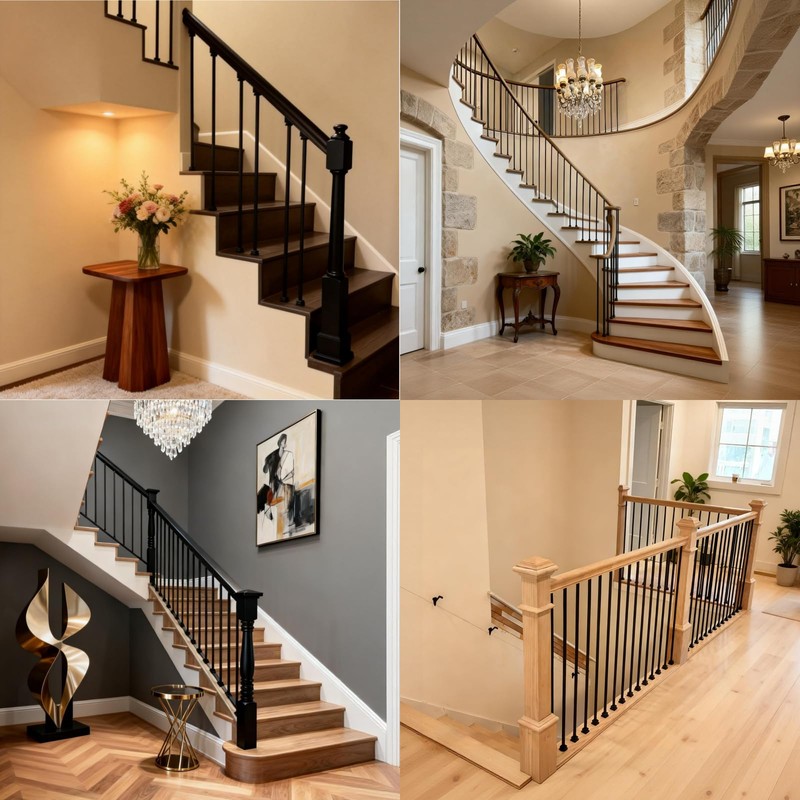 WICHEMI 20 Pack Balusters for Staircase Interior, 44" x1/2" Stair