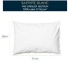 Baptiste Blanc Plain Cushion Cover 65x65cm 100% Cotton (50x75cm, Praline,