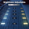 ShopTJB 3-Color Dimmable Solar Landscape 4"x8" Brick Paver Lights w/Remote