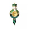 MacKenzie-Childs MACKENZIE CHILDS GORGEOUS EMERALD LUXE NUTCRACKER REFLECTOR GLASS ORNAMENT