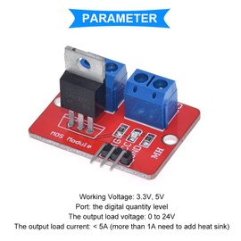 Youmile 5 Pcs MOSFET Driver Module 3.3V-5V Power MOSFET Button PWM Driver Module for Arduino MCU ARM