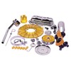 EMPI Engine Trim Super Chrome / Yellow Dress Up Kit,