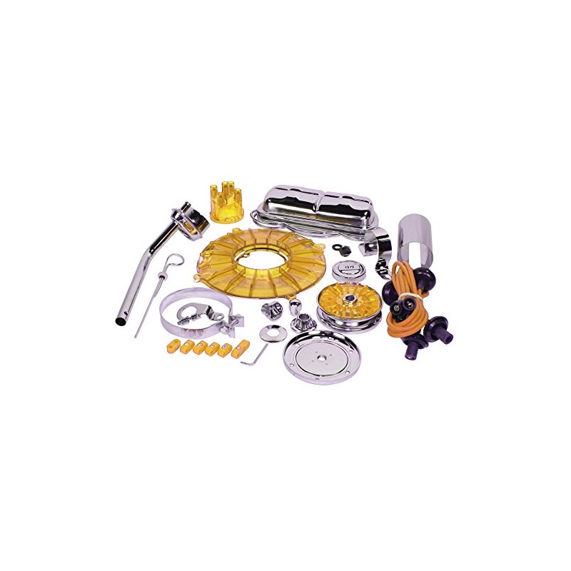 EMPI Engine Trim Super Chrome / Yellow Dress Up Kit,