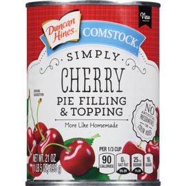 Duncan Hines Comstock Simply Pie Filling, Cherry, 21 Ounce, Count of 8 (Pack of 1)