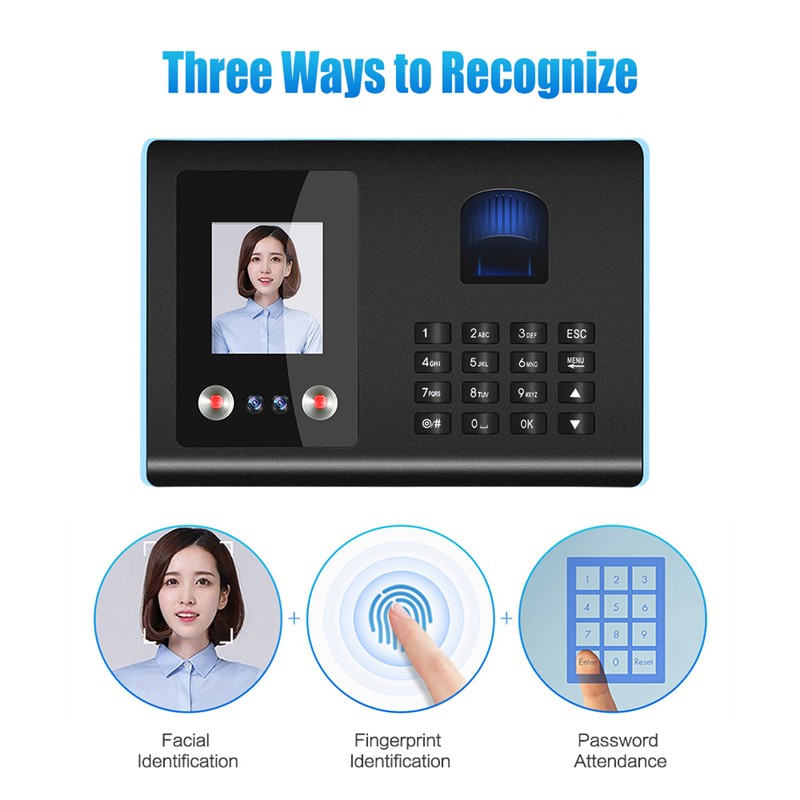 Intelligent Attendance Machine Face Fingerprint Password Recognition Mix Biometric Time